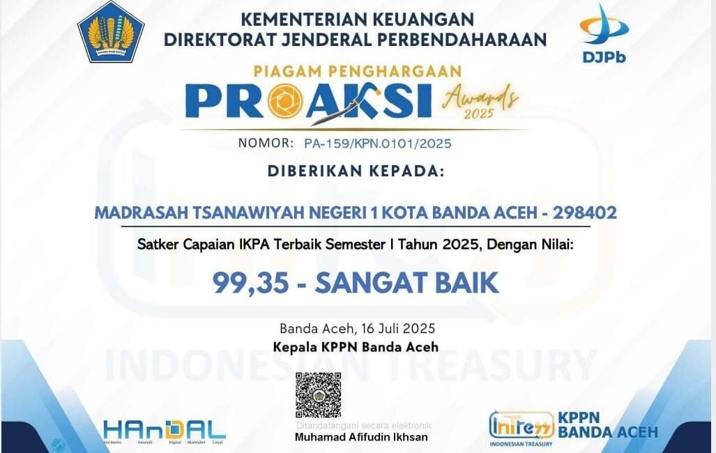 Sertifikat Penghargaan